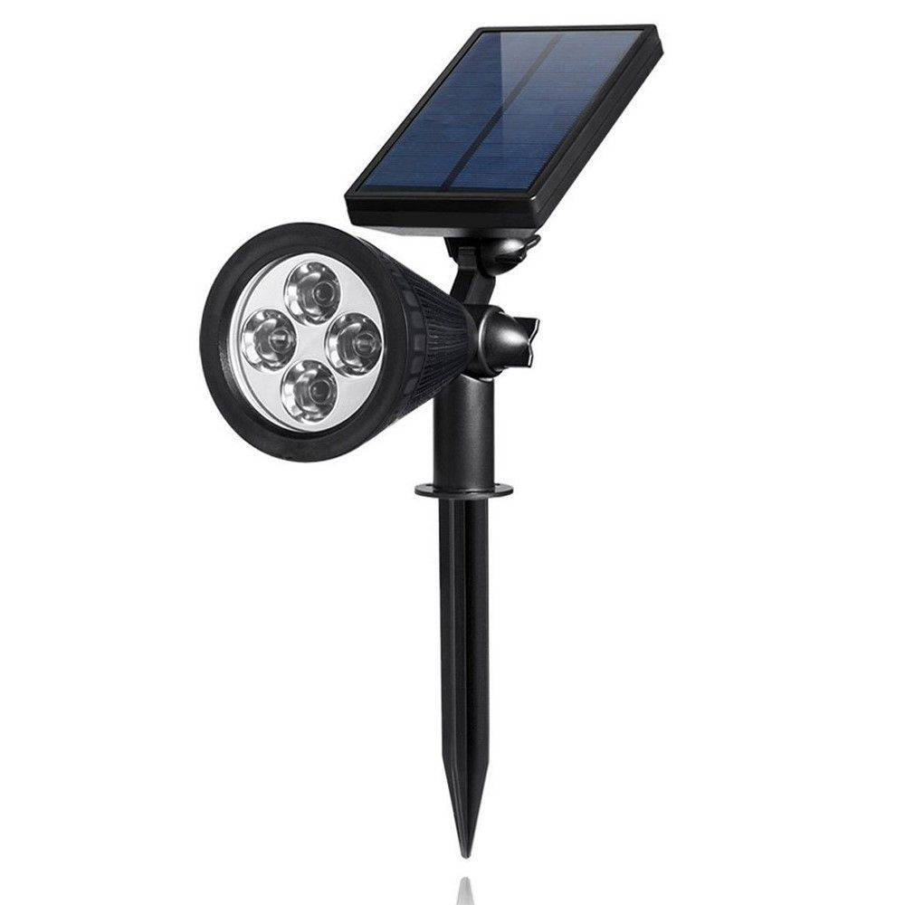 Udendørs Solcelle LED SPOT lampe - 200 Lumen - Vandtæt - Automatisk lysfunktion