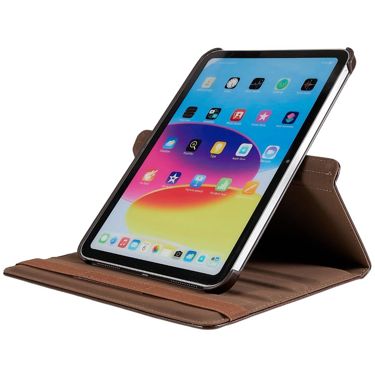 iPad 11 A16 (2025) / iPad 10.9 (2022) - Azmaro Ægte Læder cover 360 grader roterbar - Brun