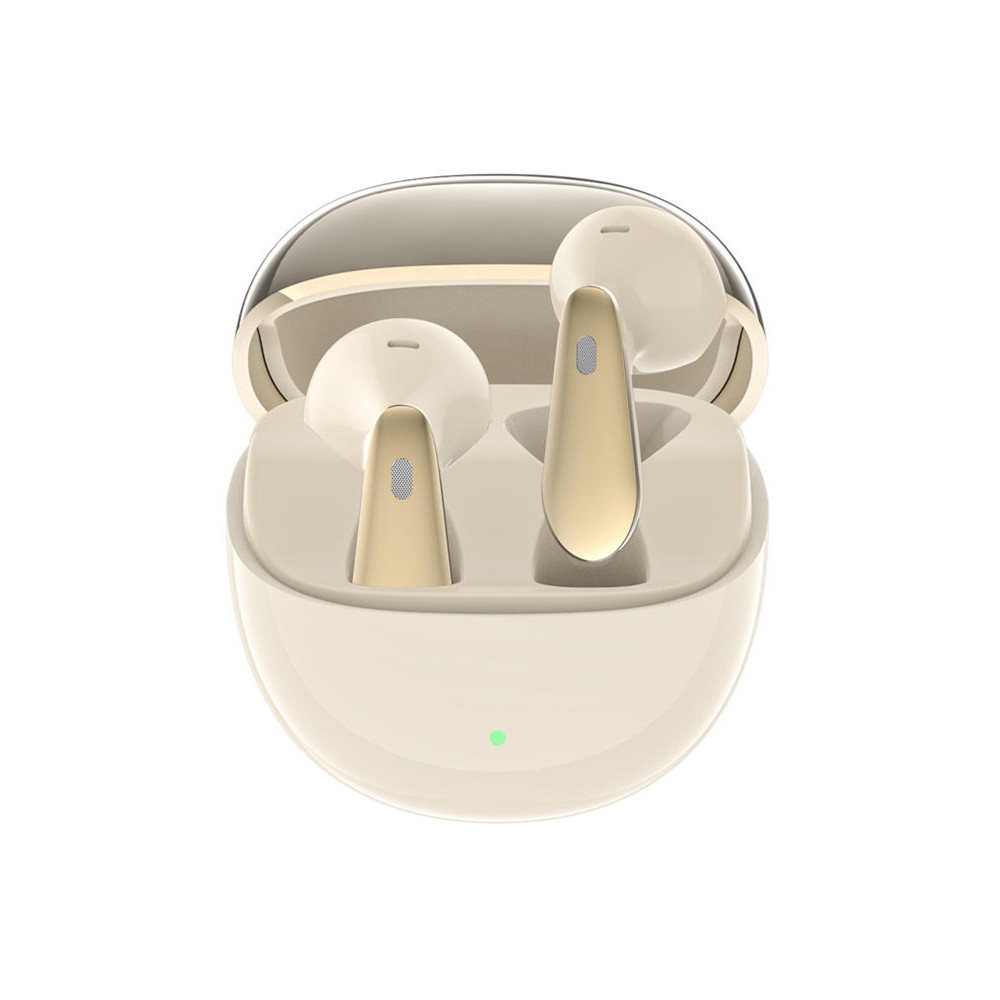 TWS Vintage J12 Bluetooth V5.4 høretelefoner - Noise Cancelling - Creme