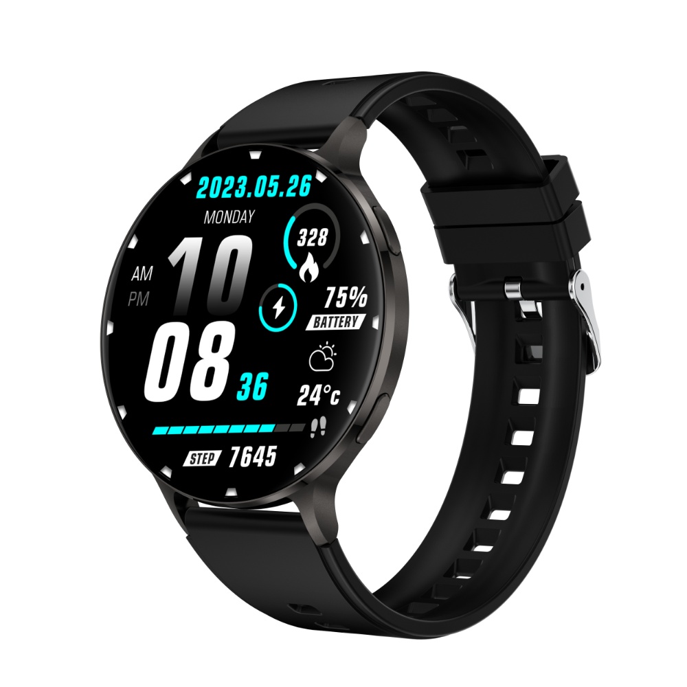 Northfjords smartwatch GX03 - Amoled Touch skærm, Ultratyndt - Dansk sprog - Sort