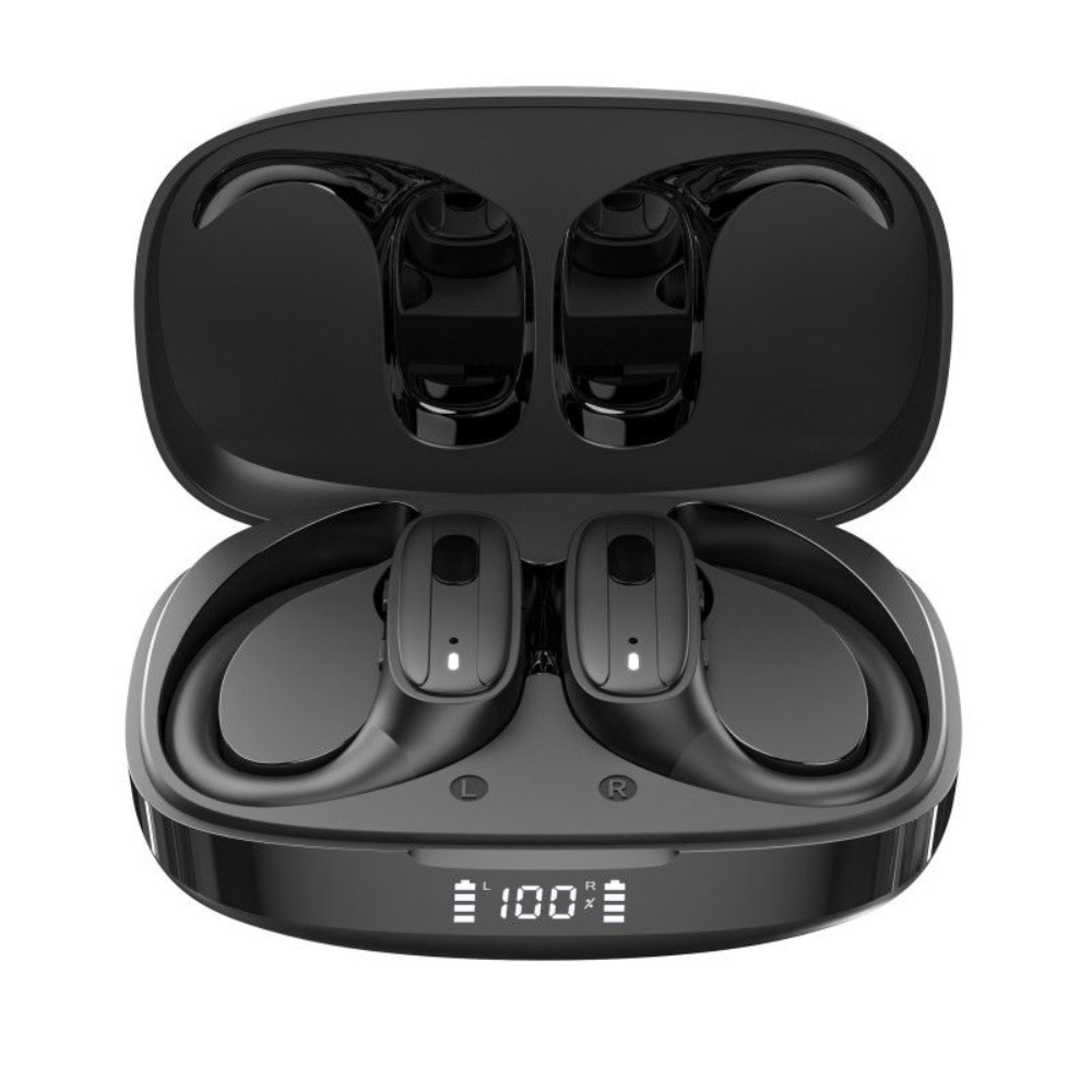 TWS Y80 - TWS V5.3 Sports Høretelefoner med opladerbox - Sort