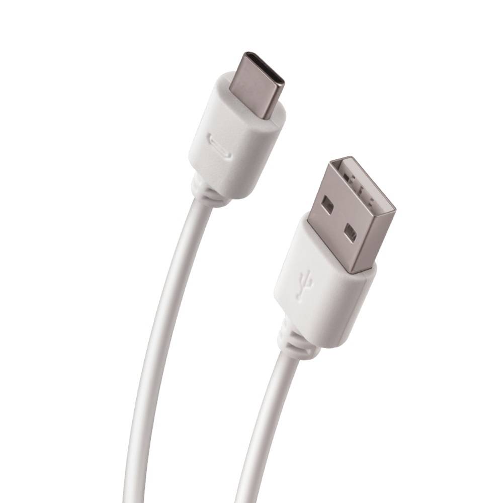 USB - Type-C - 2A HURTIG oplader / data kabel 1m. - Hvid