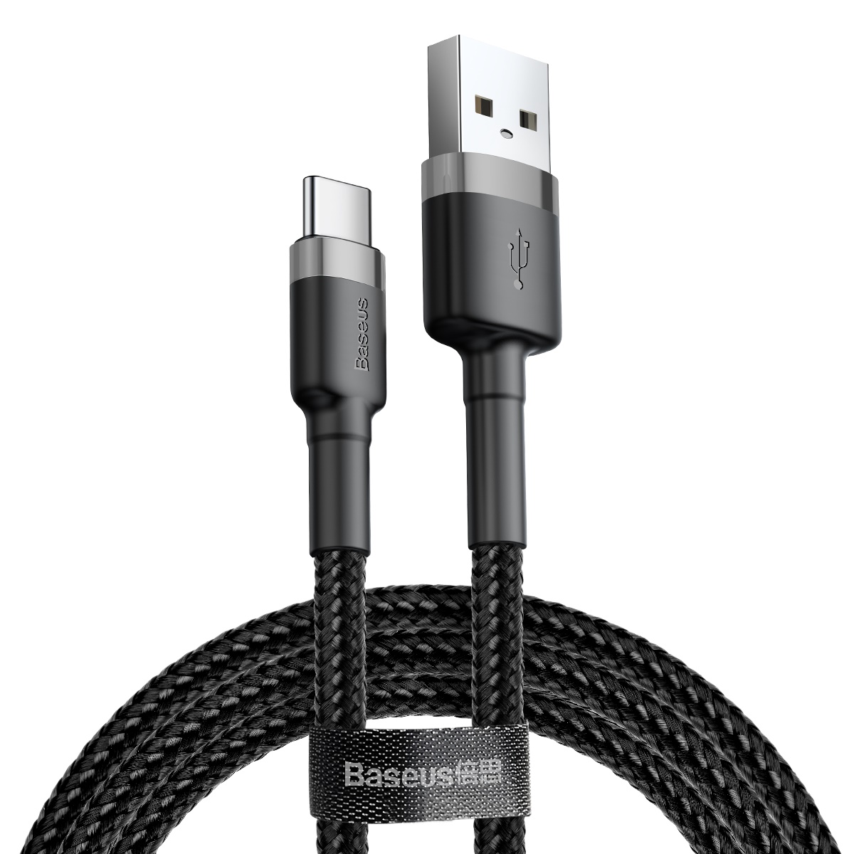 BASEUS Cafule USB-C / USB-A oplader kabel 3A - Sort/Grå - 0.50 M