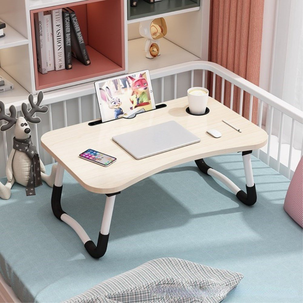 Foldbar Laptop / Desktop bord 60x40x28 cm - Ahorn