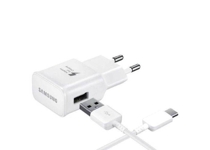 Original Samsung EP-TA20EW USB oplader / adapter 15W inkl. USB-C kabel - Hvid