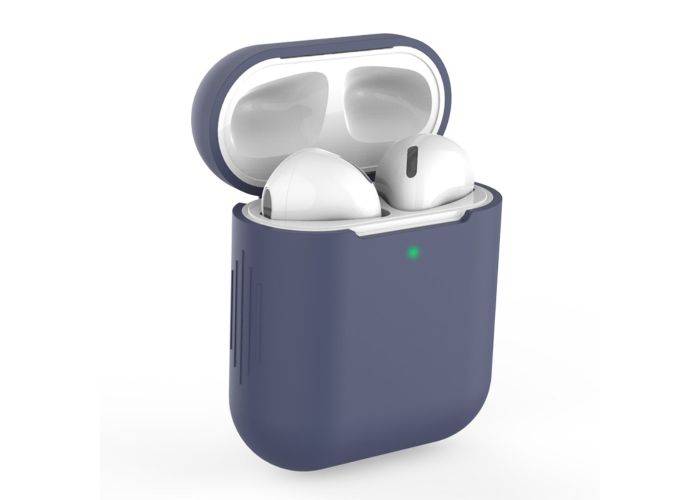 Apple AirPods - Silikone beskyttelses cover til opladerbox - Mørkeblå