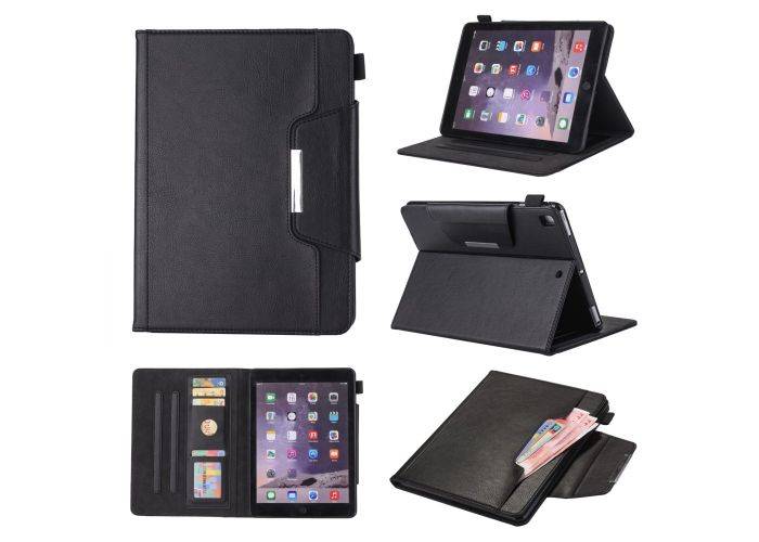 iPad 9.7 / Air / Pro 9.7 - Smart læder cover / taske - Sort