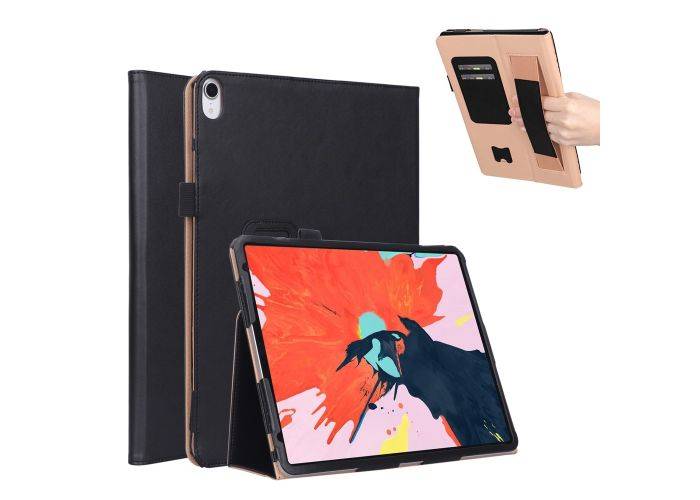 iPad Pro 12.9 (2018) - Vintage smart læder cover - Sort