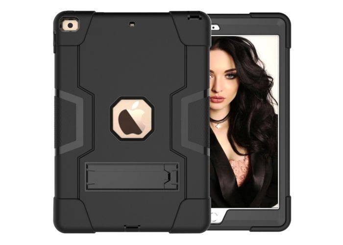 iPad 10.2 (2019/2020/2021) - Shockproof Hybridcover m/Kickstand - Sort