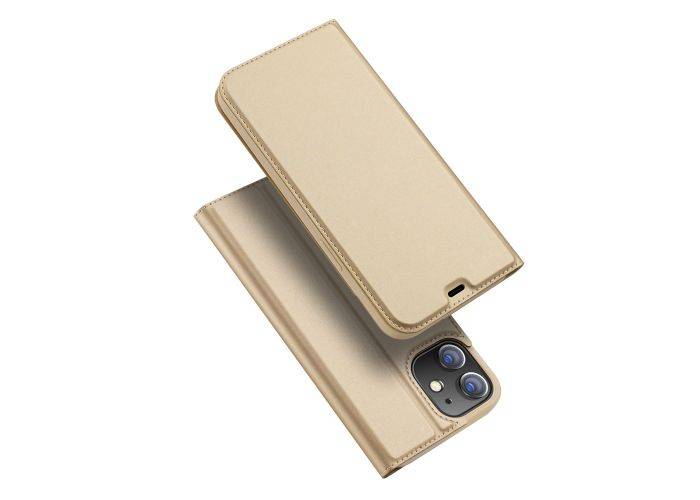 iPhone 12 Pro / iPhone 12 - DUX DUCIS Skin Pro læder cover - Guld