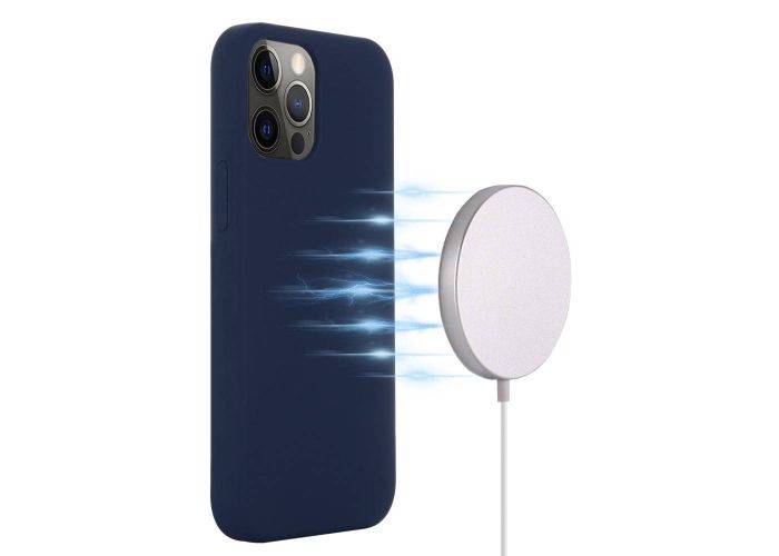 iPhone 12 Pro Max - Azmaro Silikone magsafe cover - Marineblå