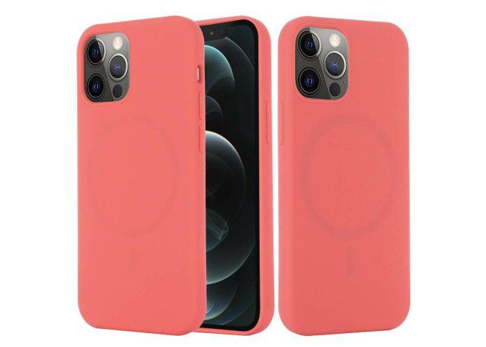 iPhone 12 / 12 Pro - Azmaro Silikone magsafe cover - Hot pink