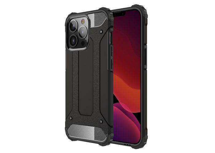 iPhone 13 Pro - Armor Guard Hybrid cover - Sort