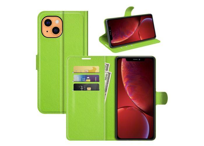 iPhone 12 Pro Max - Læder cover / pung - Grøn