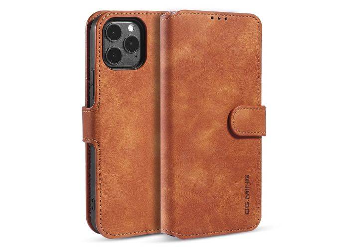 iPhone 13 - DG. MING Retro læder cover / pung - Brun