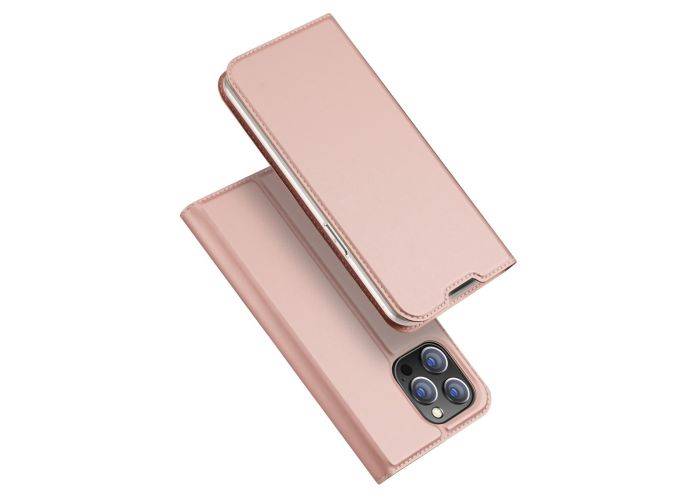 iPhone 14 Pro Max - DUX DUCIS skin pro læder cover - Rosa