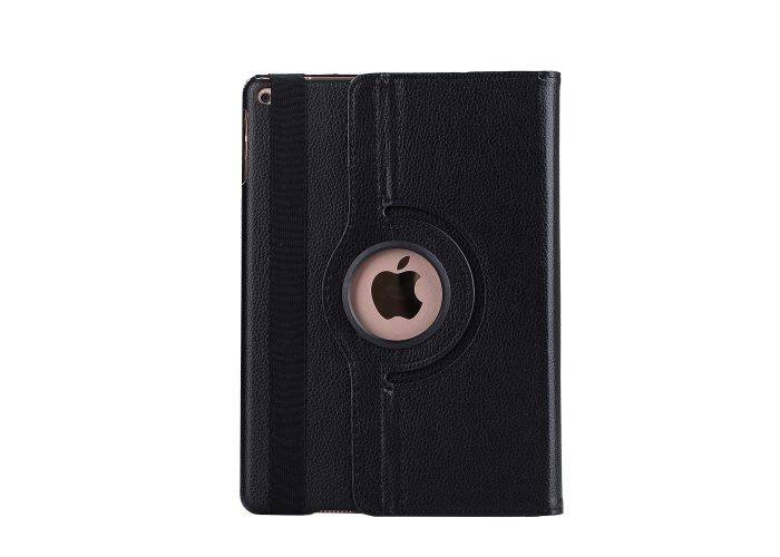 iPad 9.7 (2017 / 2018) - læder cover 360 grader m. stå funktion - Sort