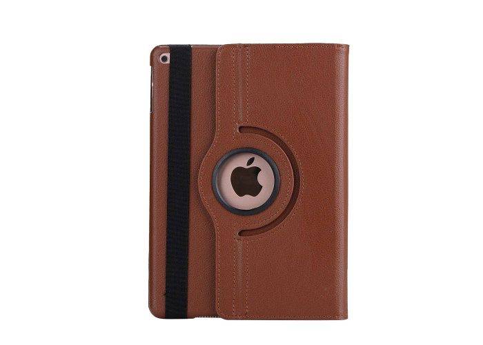 iPad 9.7 (2017 / 2018) - Pu læder cover m/stand Litchi skin - Brun