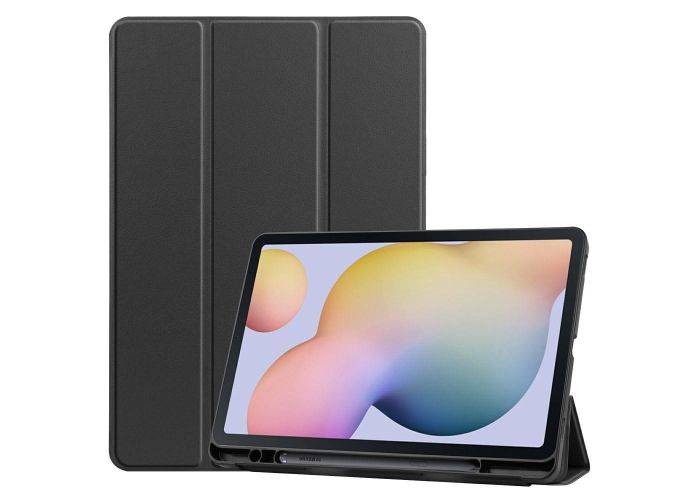 Samsung Galaxy Tab S7 - Tri-Fold læder cover m/holder til Touch pen - Sort