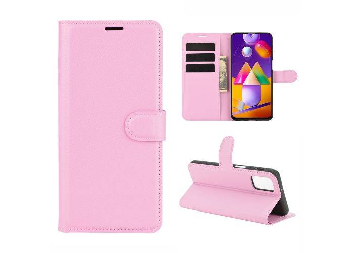 Samsung Galaxy M31s - Læder cover / pung - Pink