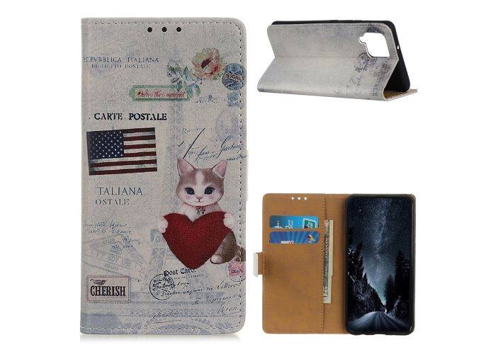 Samsung Galaxy A42 5G - Læder cover / pung i mønstret design - Mariehøner