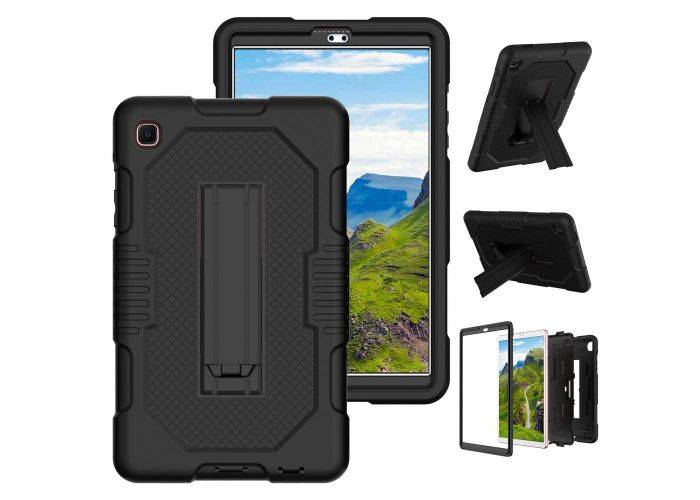 Samsung Galaxy Tab A7 Lite 8.7 - Shockproof Hybrid cover med Kickstand - Sort