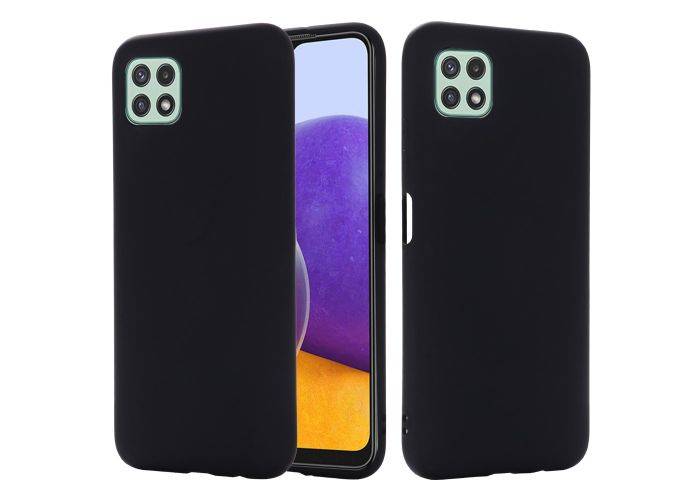 Samsung Galaxy A22 5G - Azmaro Tyndt Silikone cover - Sort