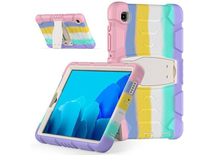 Samsung Galaxy Tab A7 Lite 8.7 - Shockproof Hybrid cover m/Kickstand - Multifarvet/pink