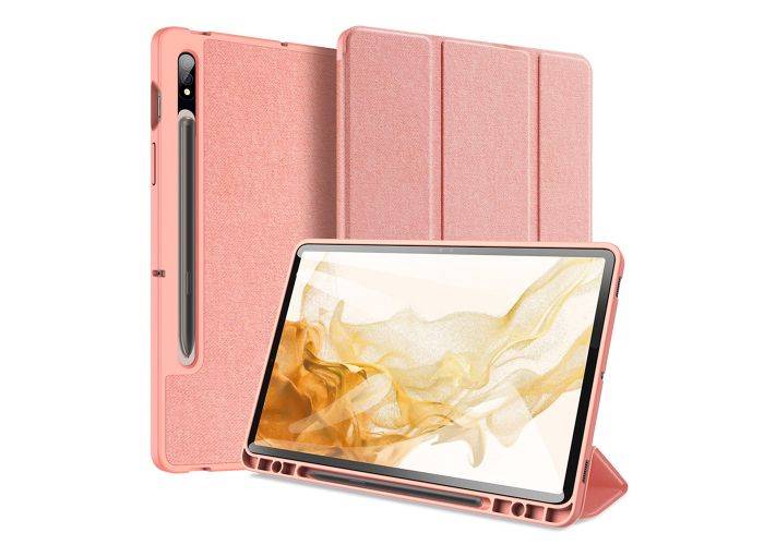 Samsung Tab S8 - DUX DUCIS Domo Series Tri-Fold Smart cover - Pink