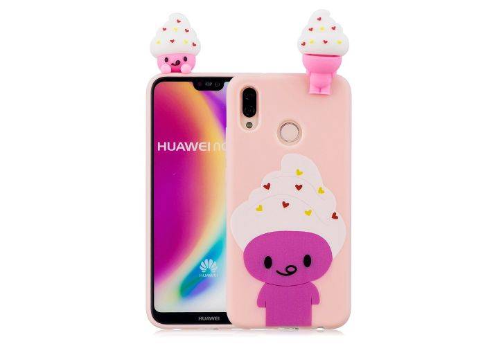 Huawei P20 Lite - Gummi cover med 3D figur - Tegnefilms dyr