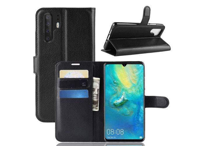 Huawei P30 Pro - Læder cover/taske - Sort