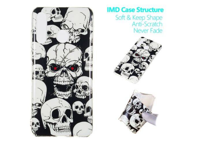 Huawei P30 Lite / P30 Lite New Edition - Selvlysende gummi cover med print - Cool Skulls