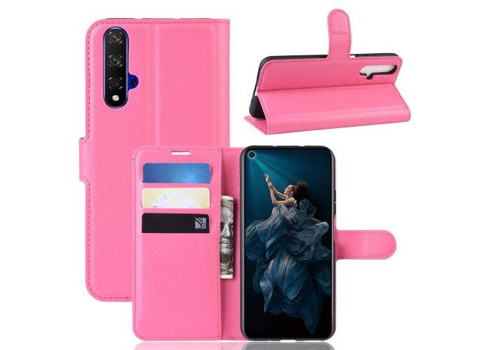 Huawei Nova 5T / Honor 20 - Læder cover / pung - Rosa