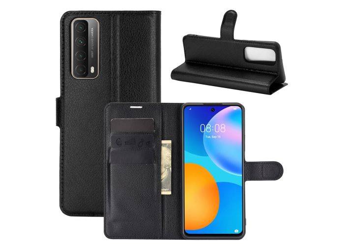 Huawei P Smart (2021) - Læder cover / pung - Sort