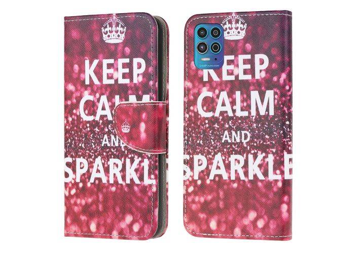 Motorola G100 - Læder cover/ pung - Printet Design - Slogan