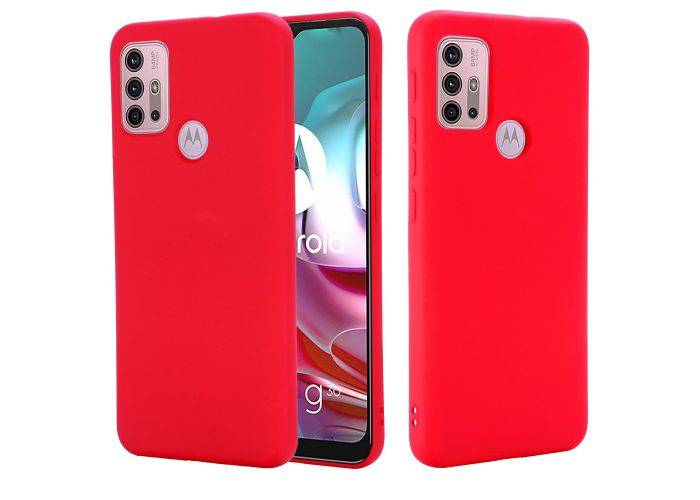 Motorola G30/G20/G10 - Azmaro Tyndt Silikone cover - Rød