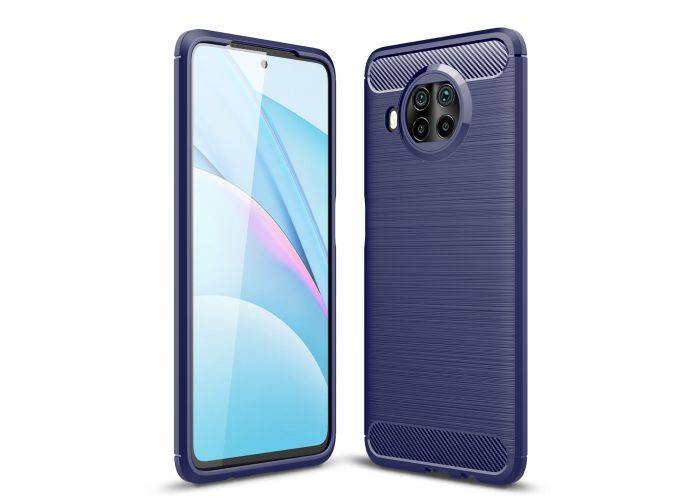 Xiaomi Mi 10T Lite 5G - Gummi cover i Børstet design - Blå