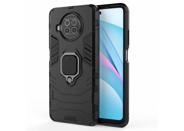 Xiaomi Mi 10T Lite 5G - Hybrid cover med kickstand & fingerring - Sort