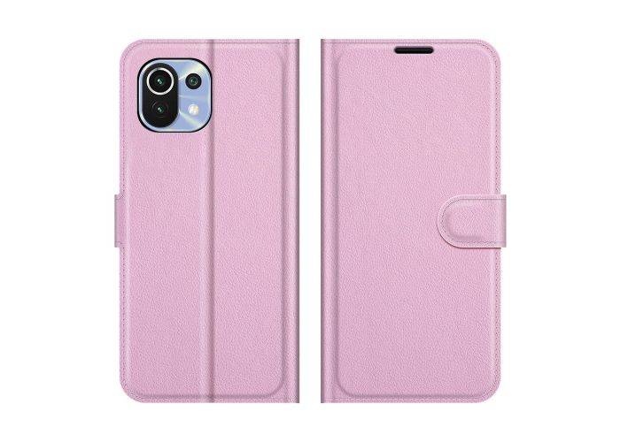 Xiaomi Mi 11 Lite 4G/5G - Læder cover / pung - Pink
