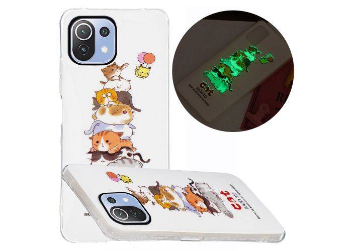 Xiaomi Mi 11 Lite 4G/5G - Gummi cover - Printet Design - Kat