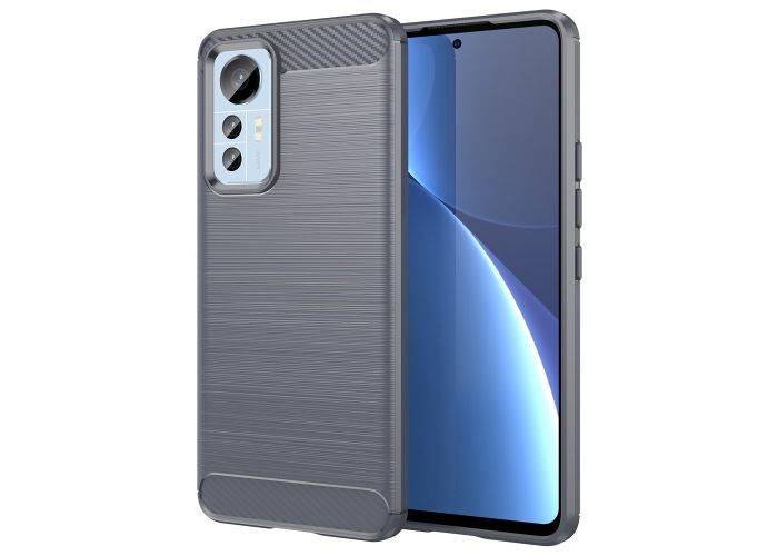 Xiaomi 12 Lite 5G - Gummi cover - Børstet design - Grå