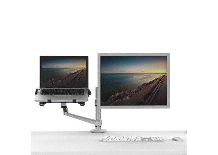 WERGON Apollo – Dual holder til laptop og skærm i elegant aluminium