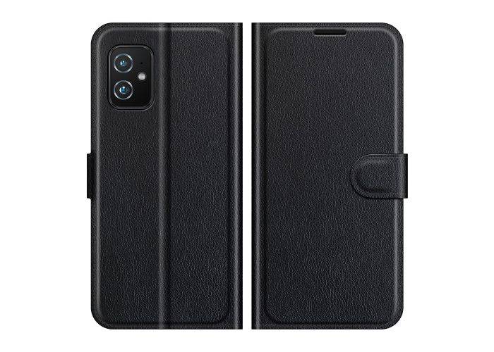 Asus Zenfone 8 - Læder cover / pung - Sort