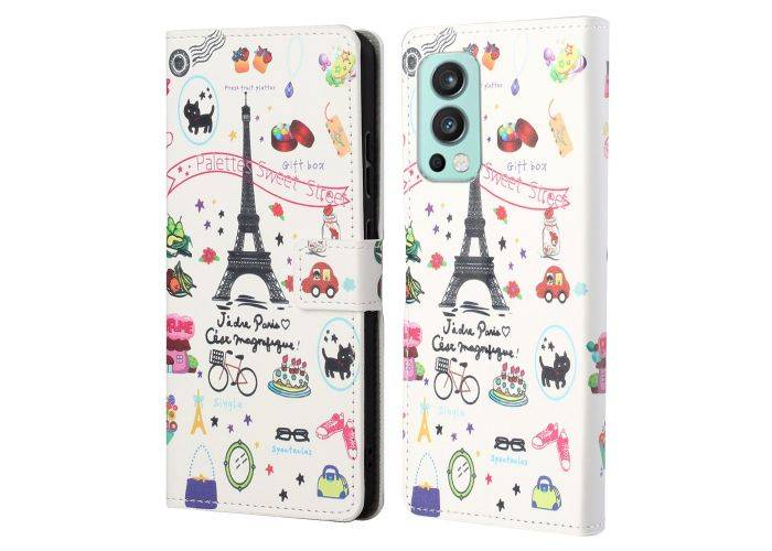 OnePlus Nord 2 5G - Læder cover / pung - Printet Design - Jerntårn