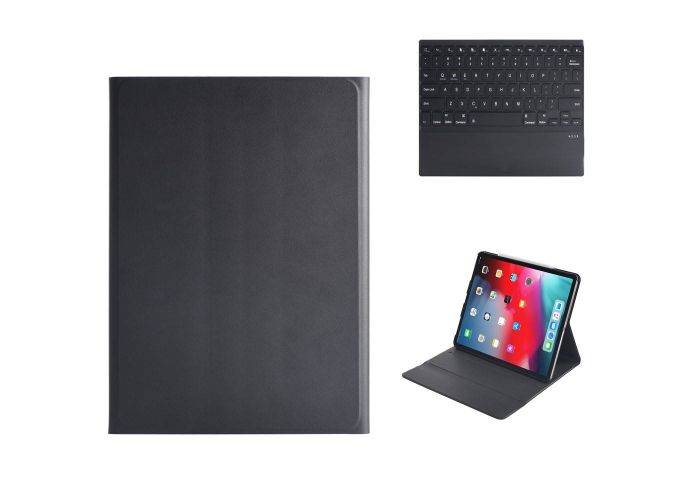 iPad Pro 12.9 (2018) - Bluetooth/trådløs Tastatur m/Backlight - DANSK layout m/aftagelig cover - Sort