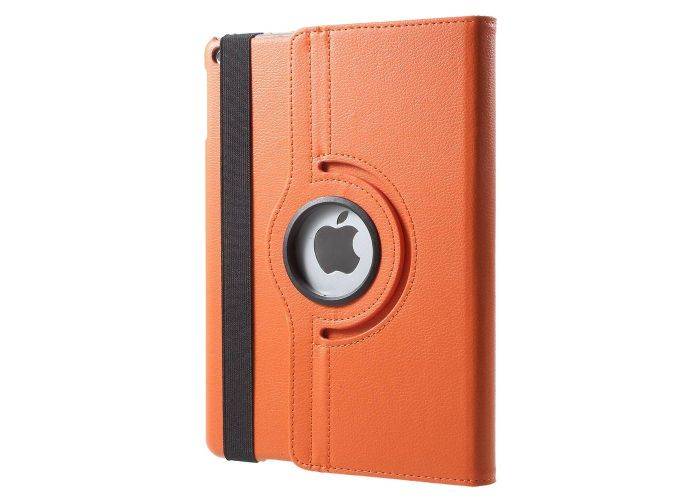 iPad Air 2 - 360 gr Roterende Læder Flip Cover - Orange