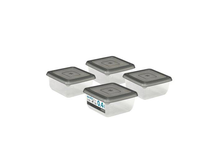 ArticBox - Madopbevaringsboks 0,4 L / 11,5 x 11,5 x 7 cm - Sæt med 4 stk.