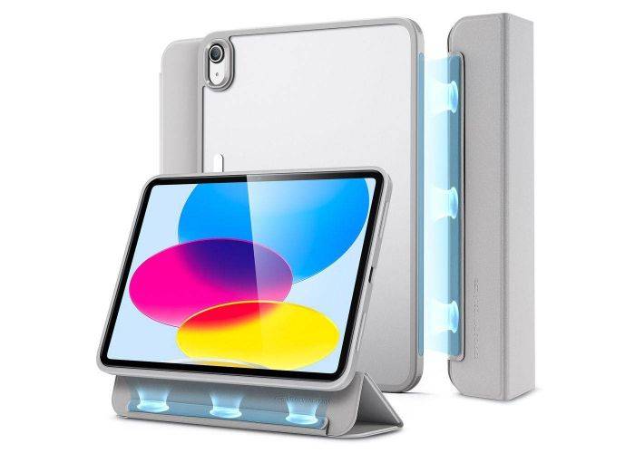 iPad 11 A16 (2025) / iPad 10.9 (2022) - ESR Ascend Magnetisk Tri-Fold Smart cover - Grå