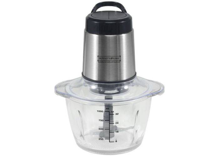 Royalty Line Elektrisk chopper 300W / 1,0L - Rustfrit stål/Transparent
