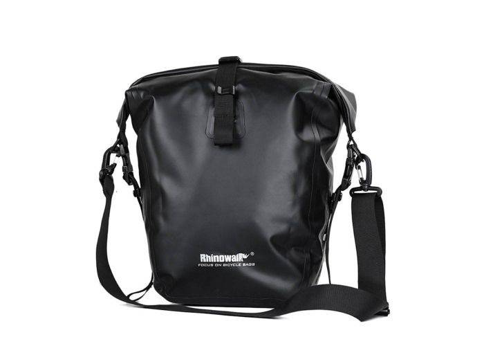 RHINOWALK - Vandtæt Cykeltaske / Pannier til fronthjul/Baghjul - 20L - Sort